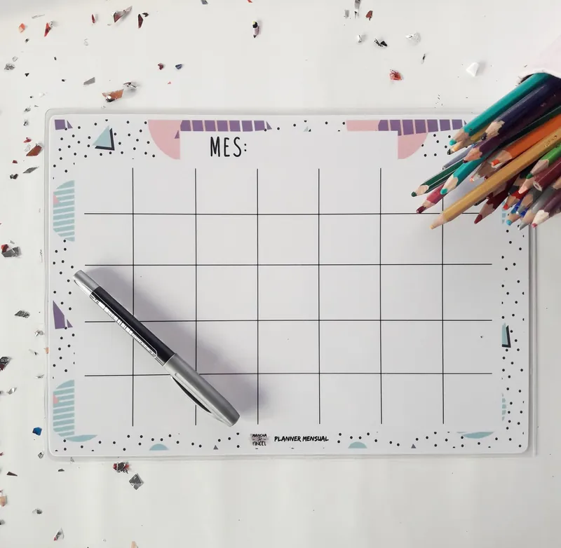 Calendrier de planification sur un bureau