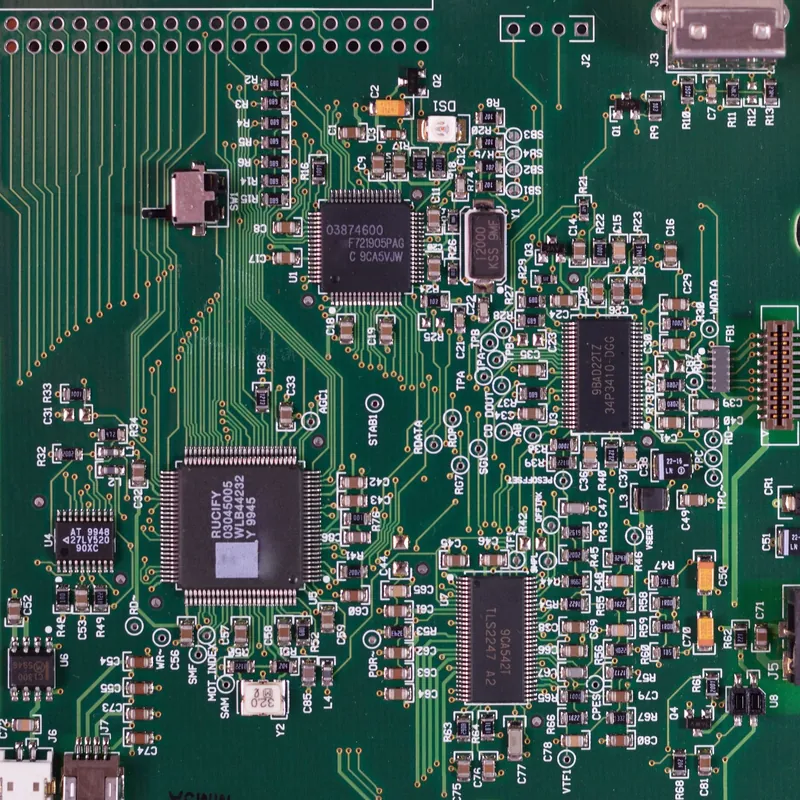 Circuit imprimé électronique avec microcontrôleurs