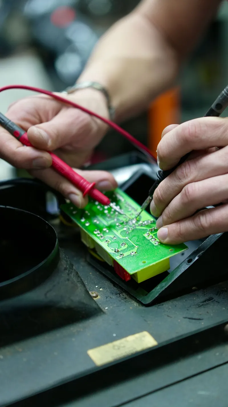 Réparation électronique au fer à souder