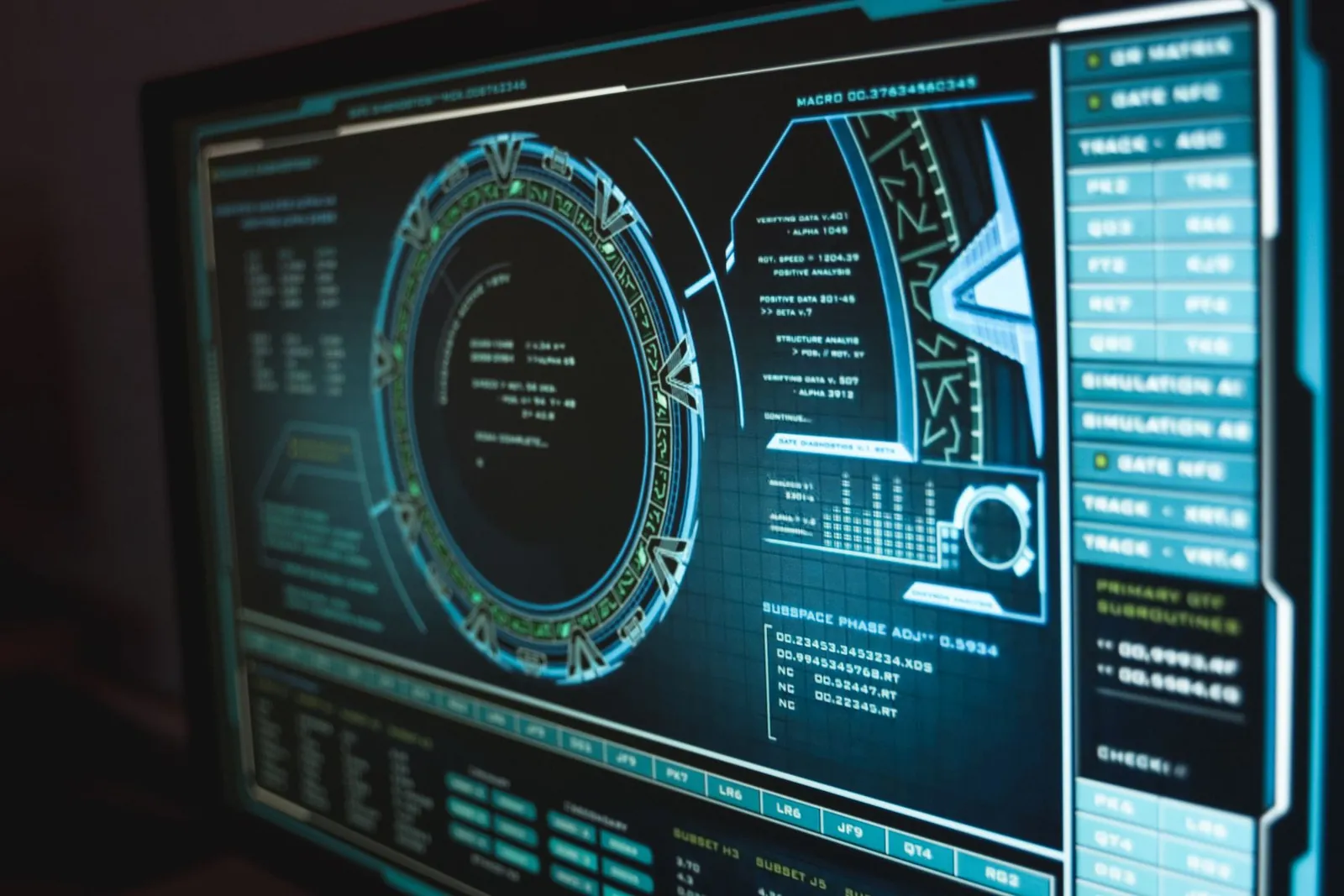 Tableau de bord de cybersécurité sur écran