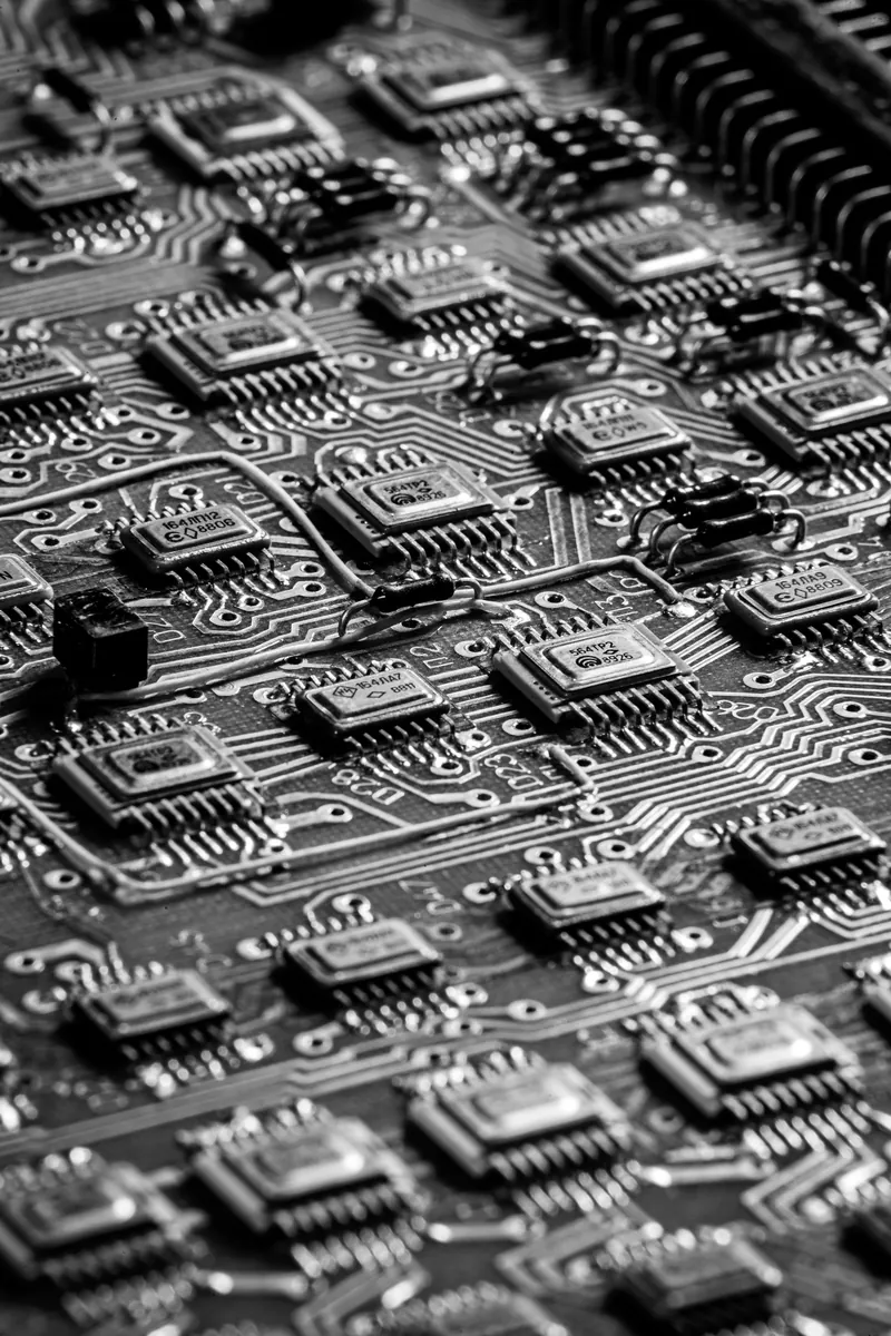Composants d&rsquo;un circuit en gros plan